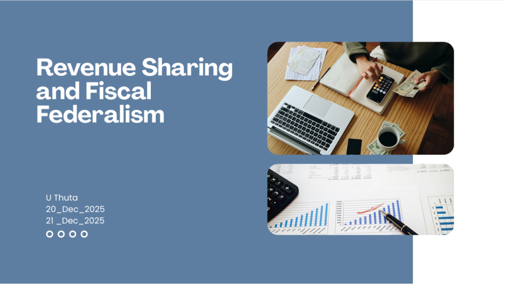 To Show Cover of Revenue Sharing and Fiscal Federalism Power Point