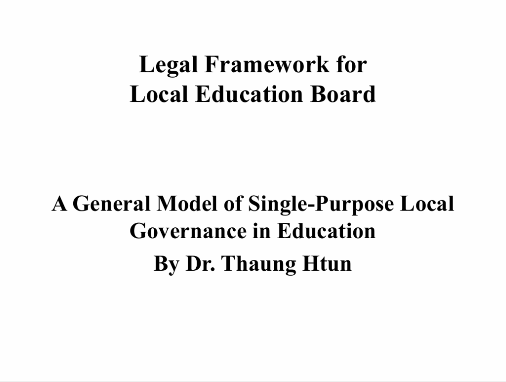 The Role of Local Governance in a Federal System 1 PPT