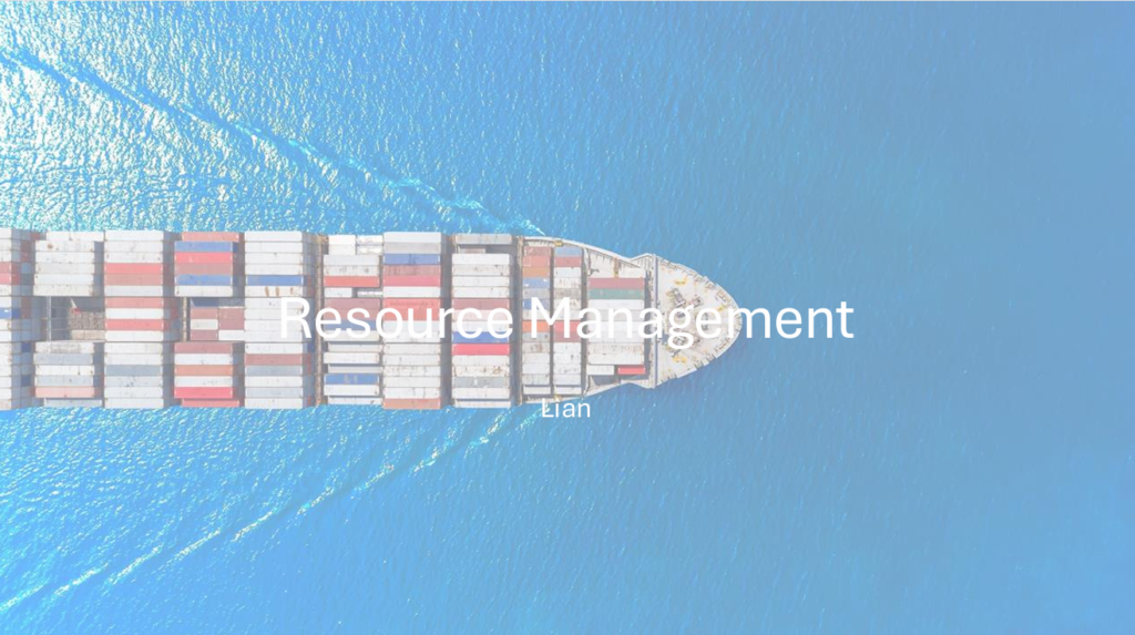 Resource Management PPT of Sir Lian 