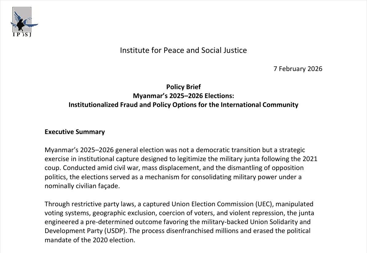 Sham Election Policy Brief Photo